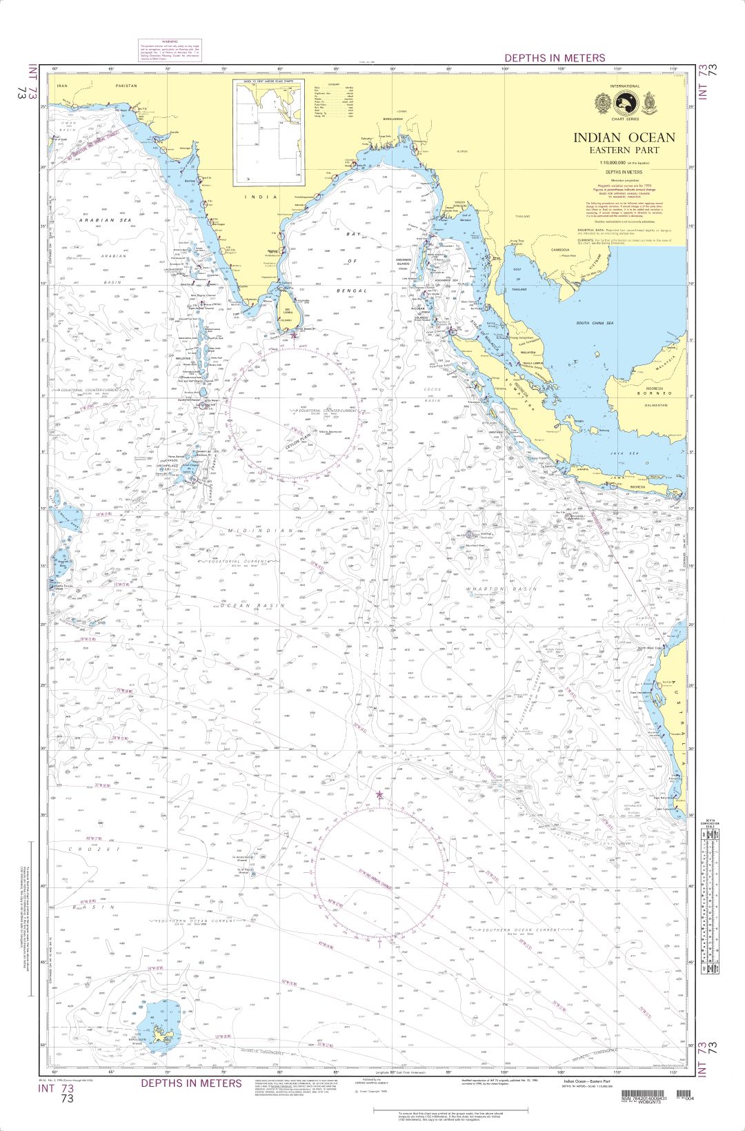 Indian Ocean-Eastern Part | Carte NGA 73