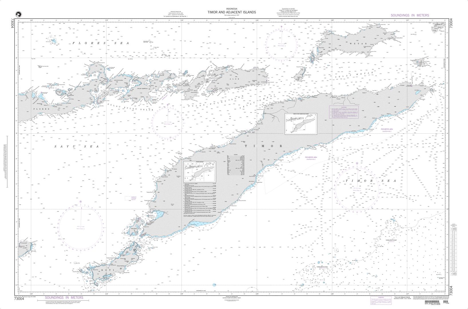 Timor and Adjacent Islands | NGA Chart 73004