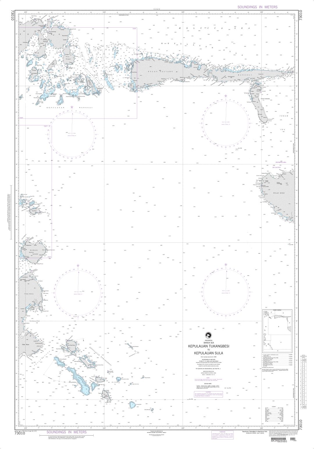 Kepulauan Tukangbesi to Kepulauan Sula | NGA Chart 73010