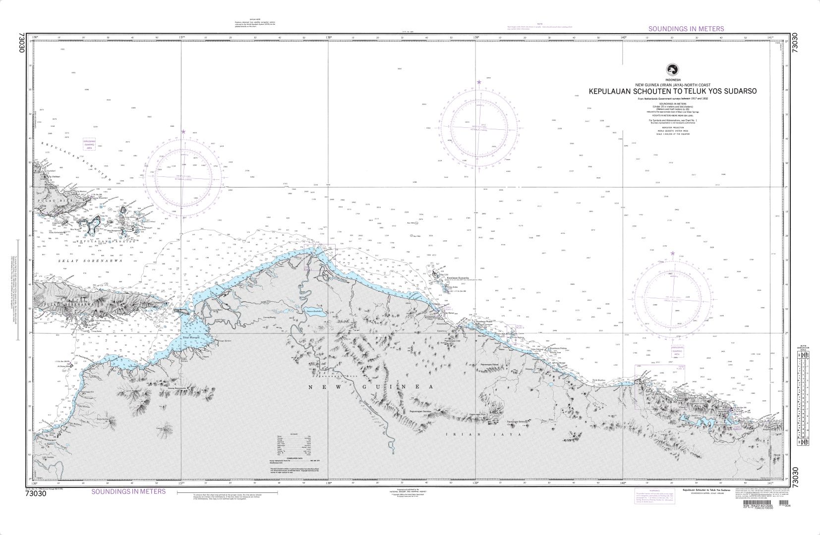 Kepulauan Schouten to Teluk Yos Sudarso | NGA Chart 73030