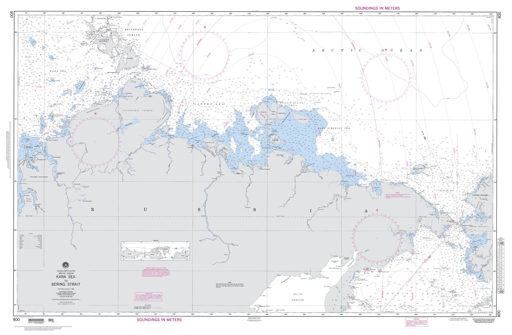 Kara Sea to Bering Strait (Arctic) | NGA Chart 800