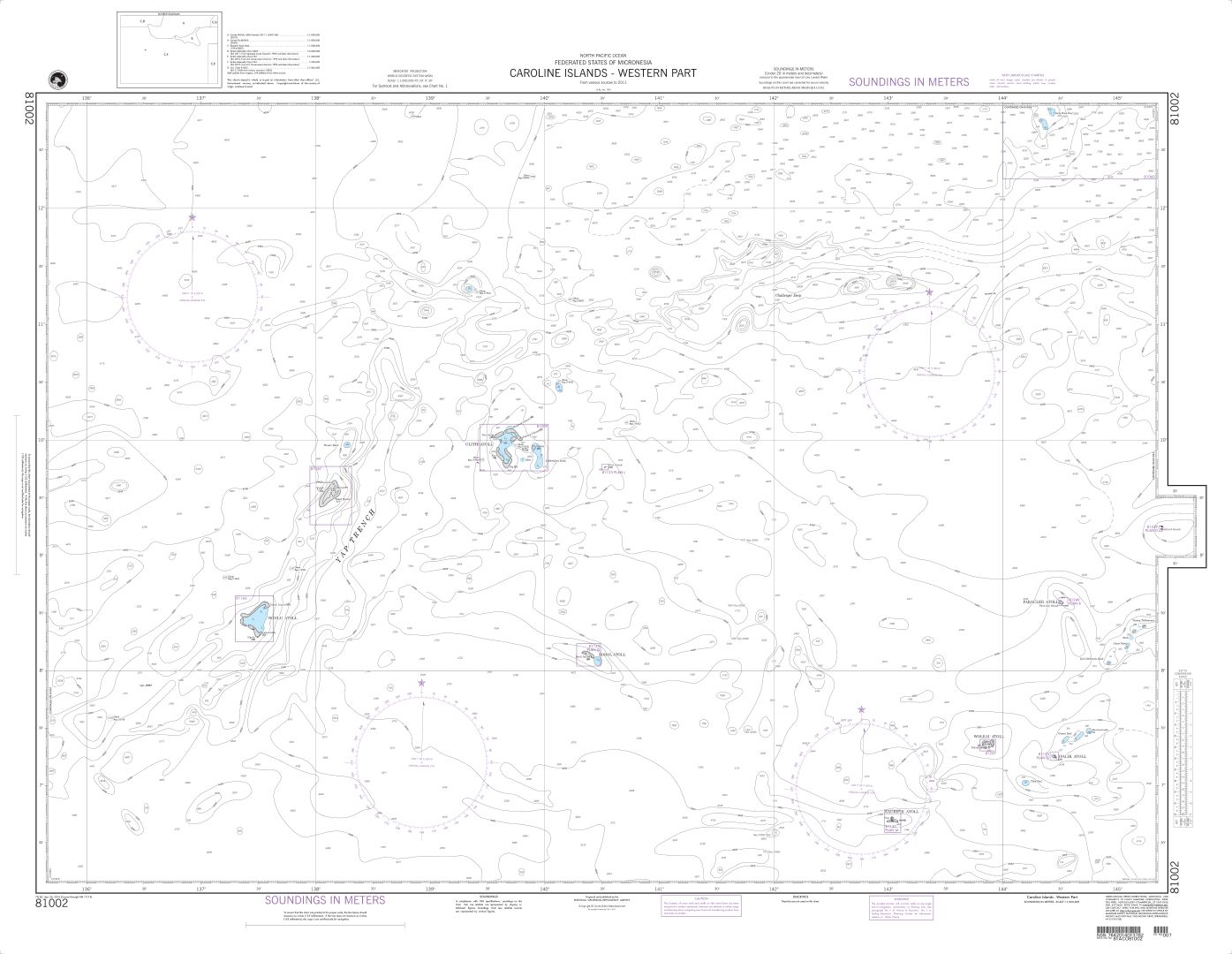Caroline Islands - Western Part | Carte NGA 81002