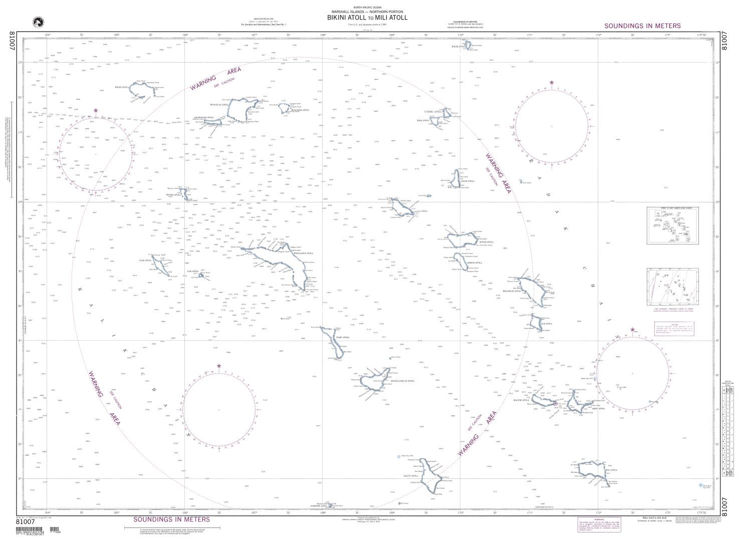 Marshall Islands - Northern Portion | NGA Chart 81007