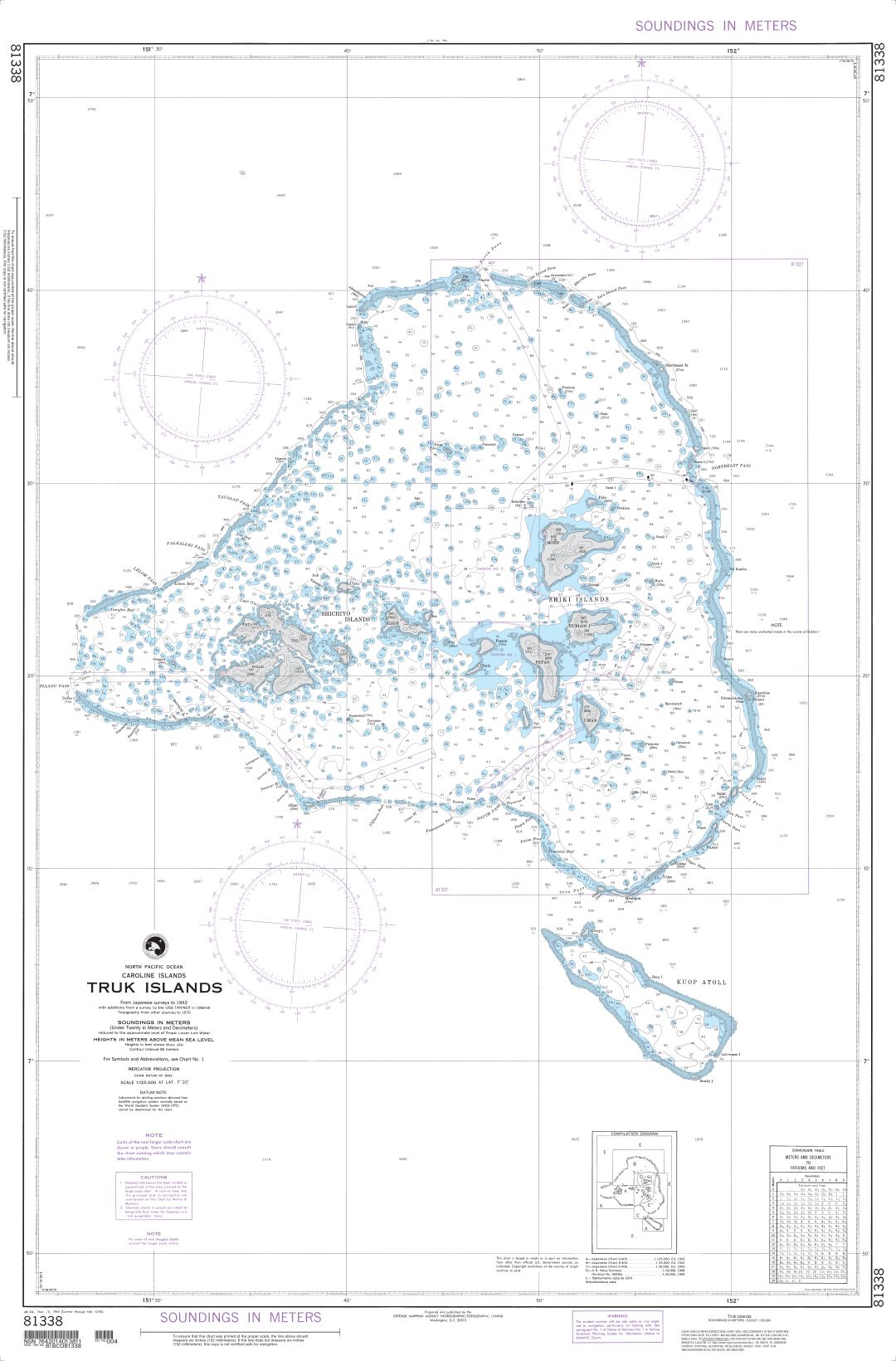 Truk Island (Caroline Islands) | NGA Chart 81338