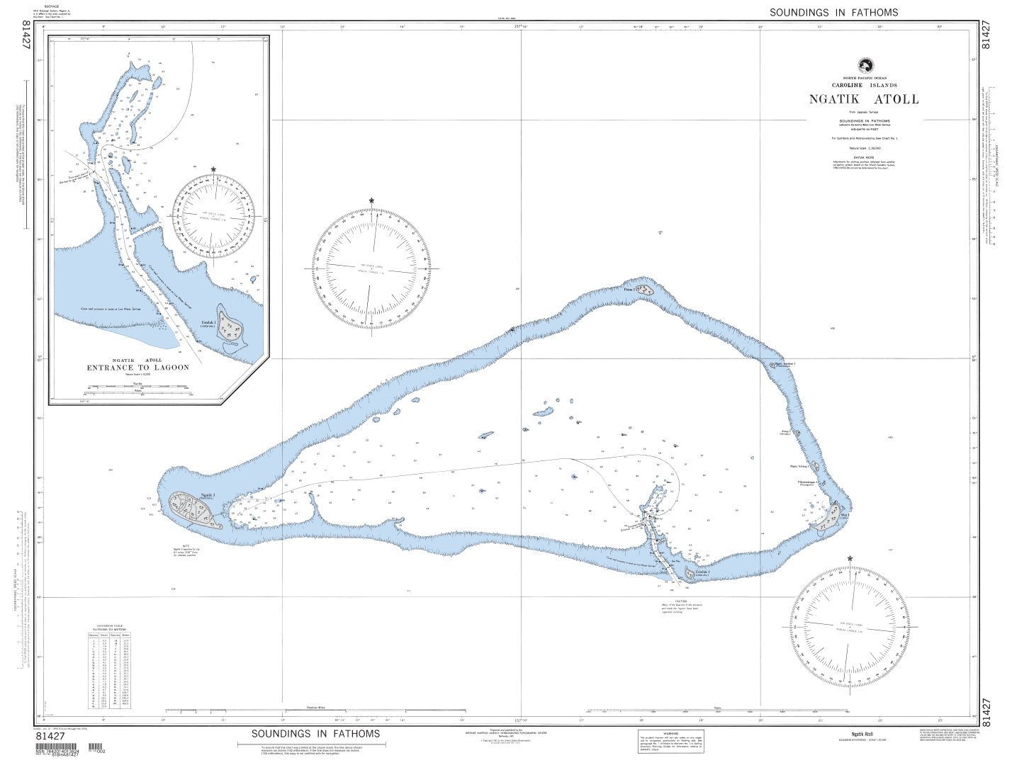 Ngatik Atoll Caroline Islands | NGA Chart 81427