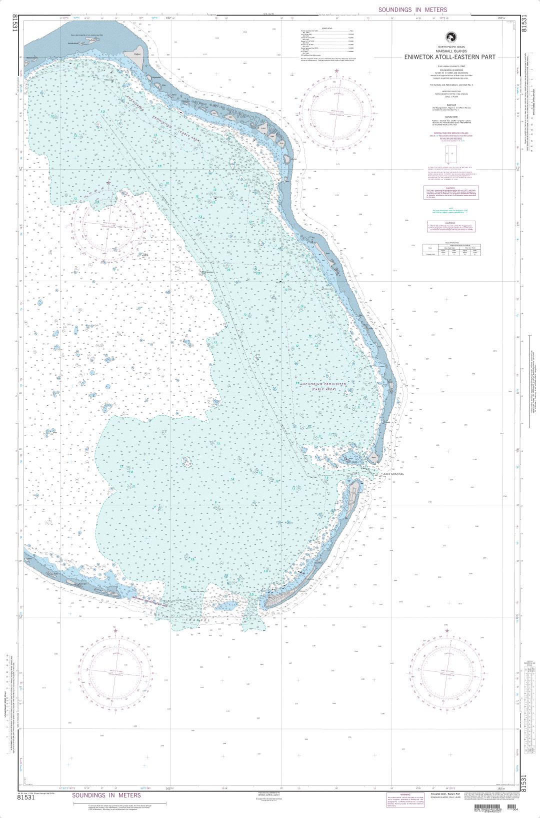Eniwetok Atoll - Eastern Part | NGA Chart 81531