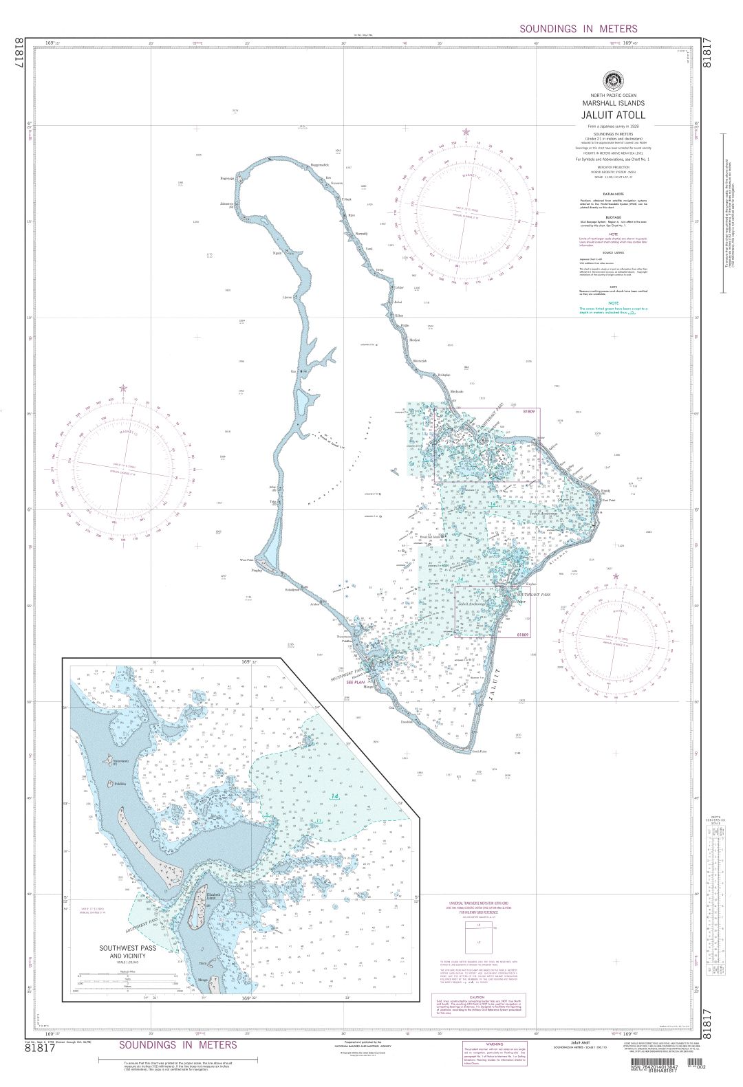 Jaluit Atoll, Marshall Islands | NGA Chart 81817
