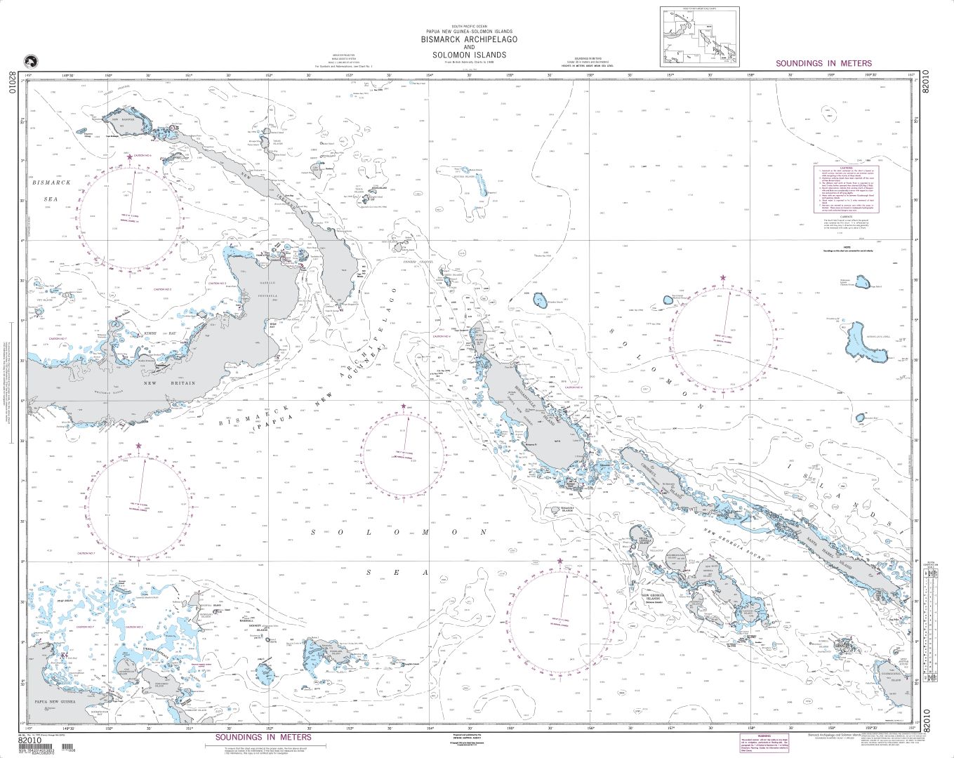 Bismarck Archipelago and Solomon Islands | NGA Chart 82010