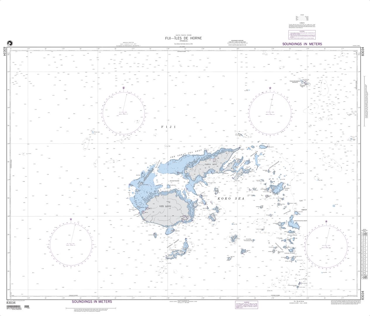 Fiji-Iles de Horne (OMEGA) | Carte NGA 83034