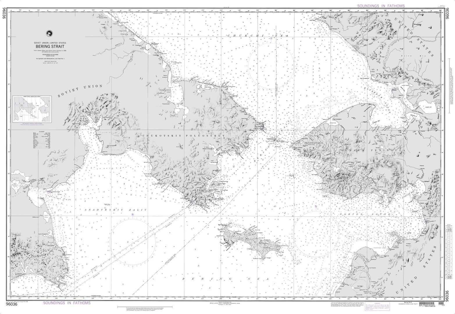 Bering Strait (OMEGA) | Carte NGA 96036