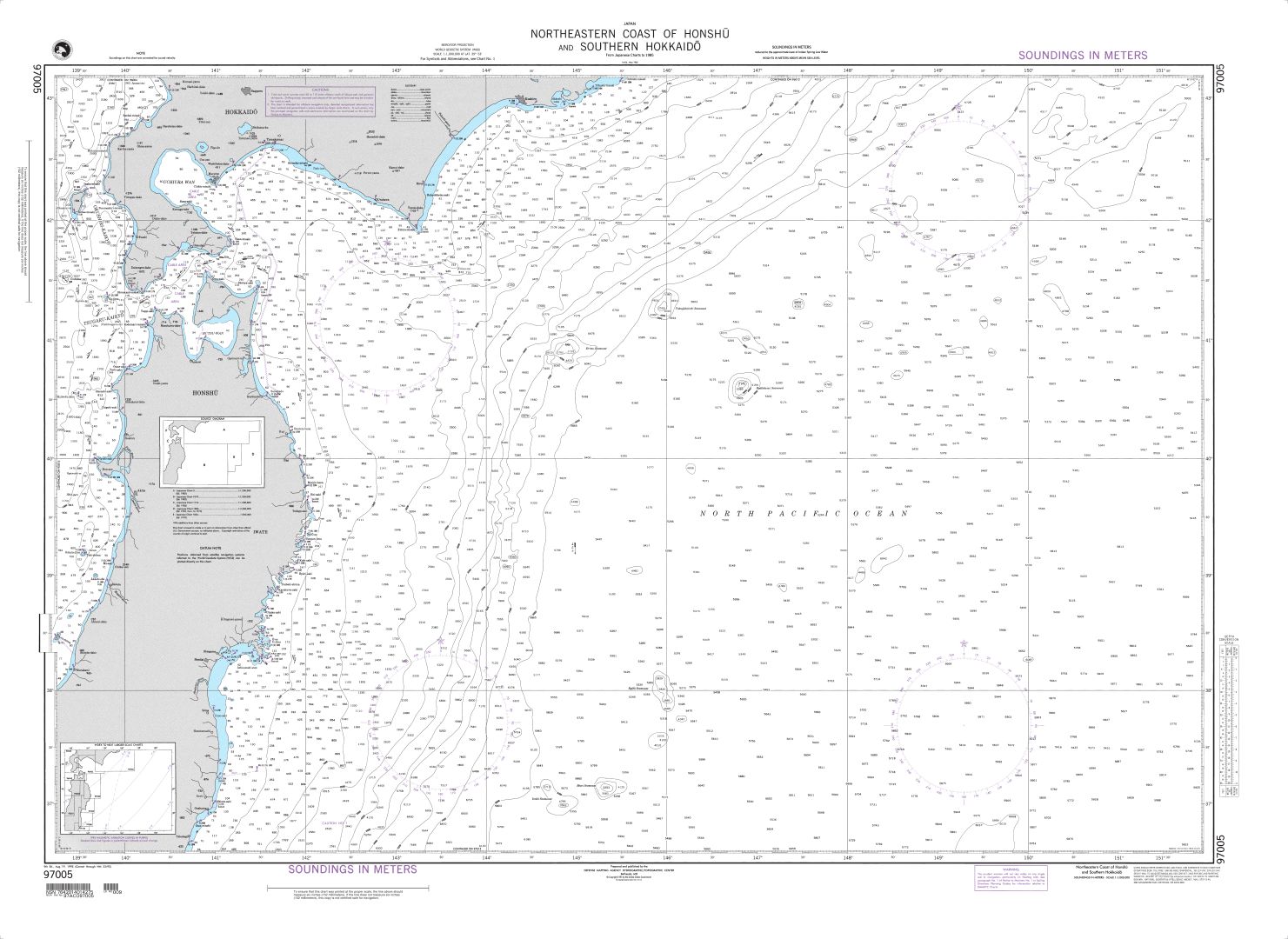 Northern Coast of Honshu and Southern Hokkaido | Carte NGA 97005