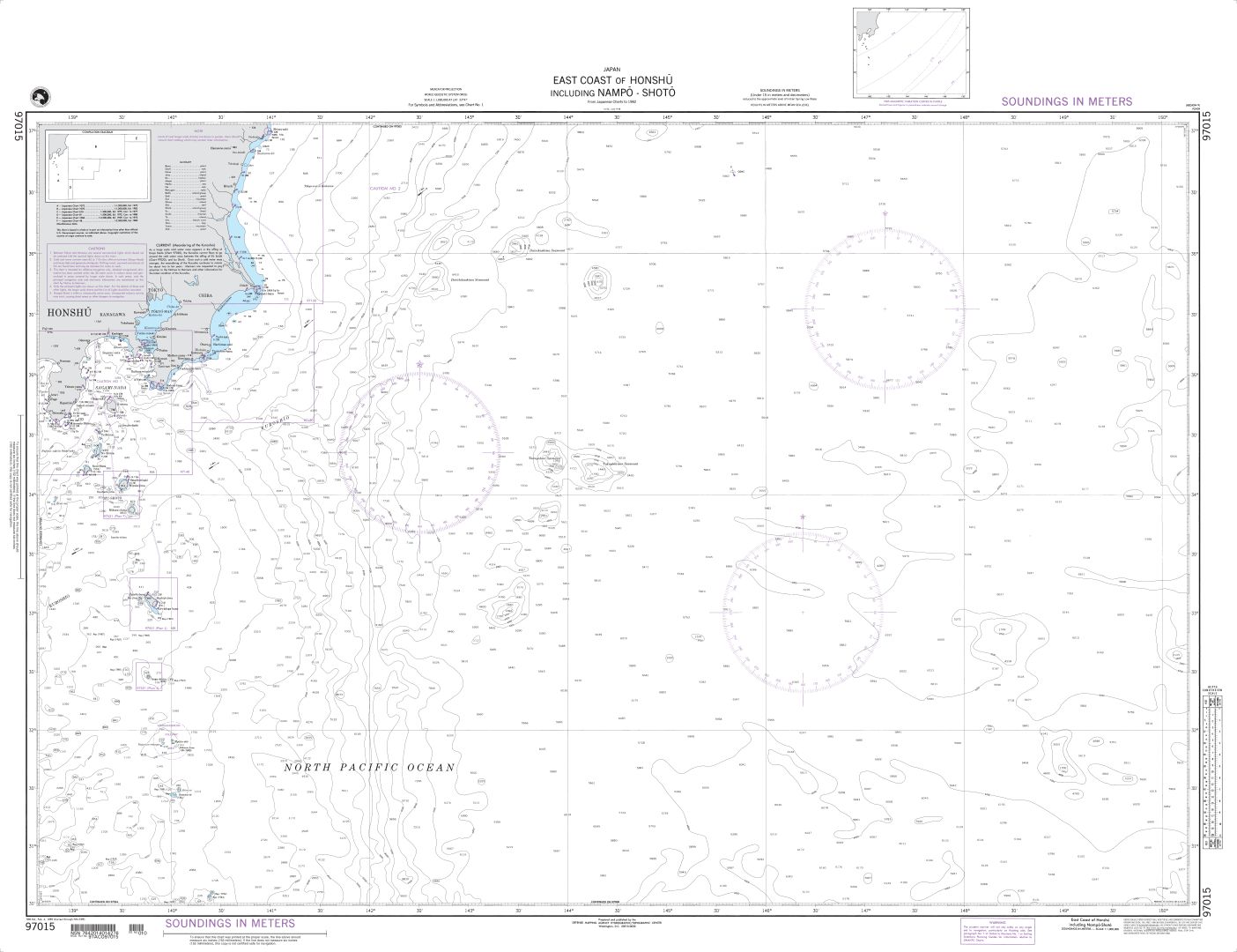 East Coast of Honshu including Nampo Shoto | NGA Chart 97015