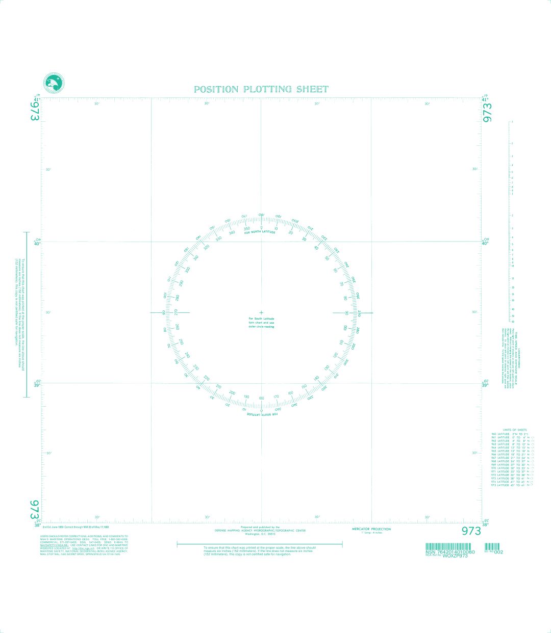 Plotting Chart 973 | Carte NGA 973