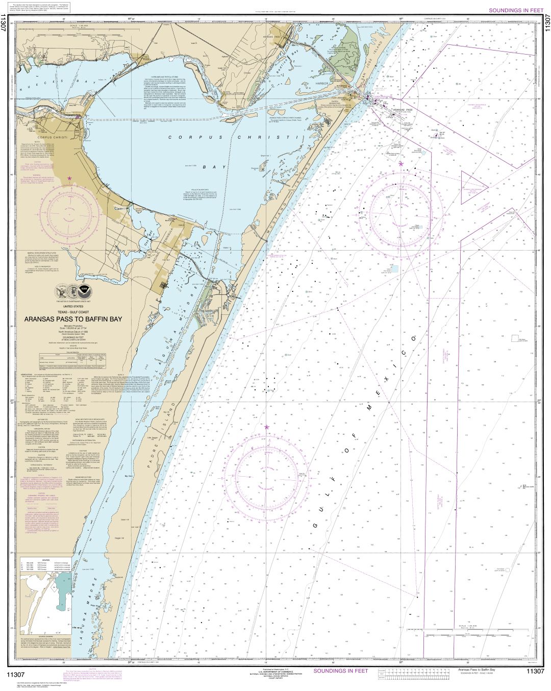 Aransas Pass to Baffin Bay | NOAA Chart 11307