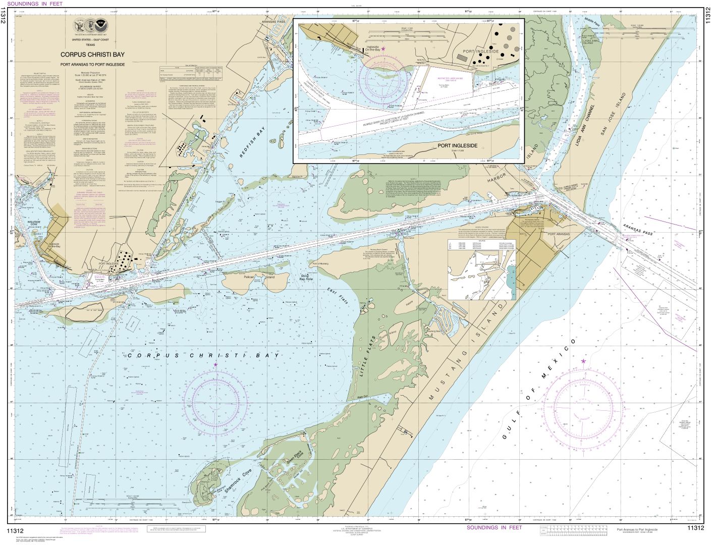 Corpus Christi Bay - Port Aransas to Port Ingleside | NOAA Chart 11312