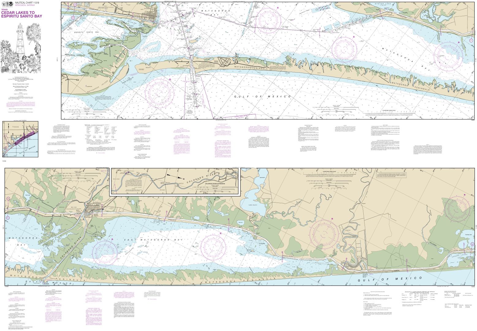 Intracoastal Waterway Cedar Lakes to Espiritu Santo Bay | NOAA Chart 11319