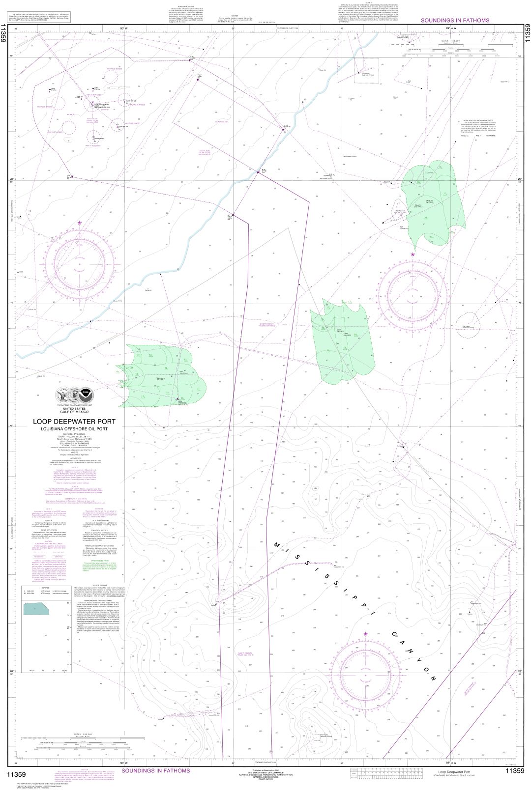 Loop Deepwater Port Louisiana Offshore Oil Port | Carte NOAA 11359