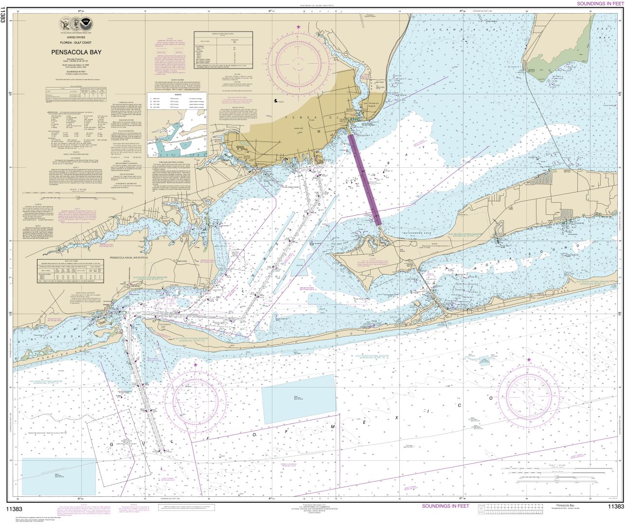 Pensacola Bay | Carte NOAA 11383