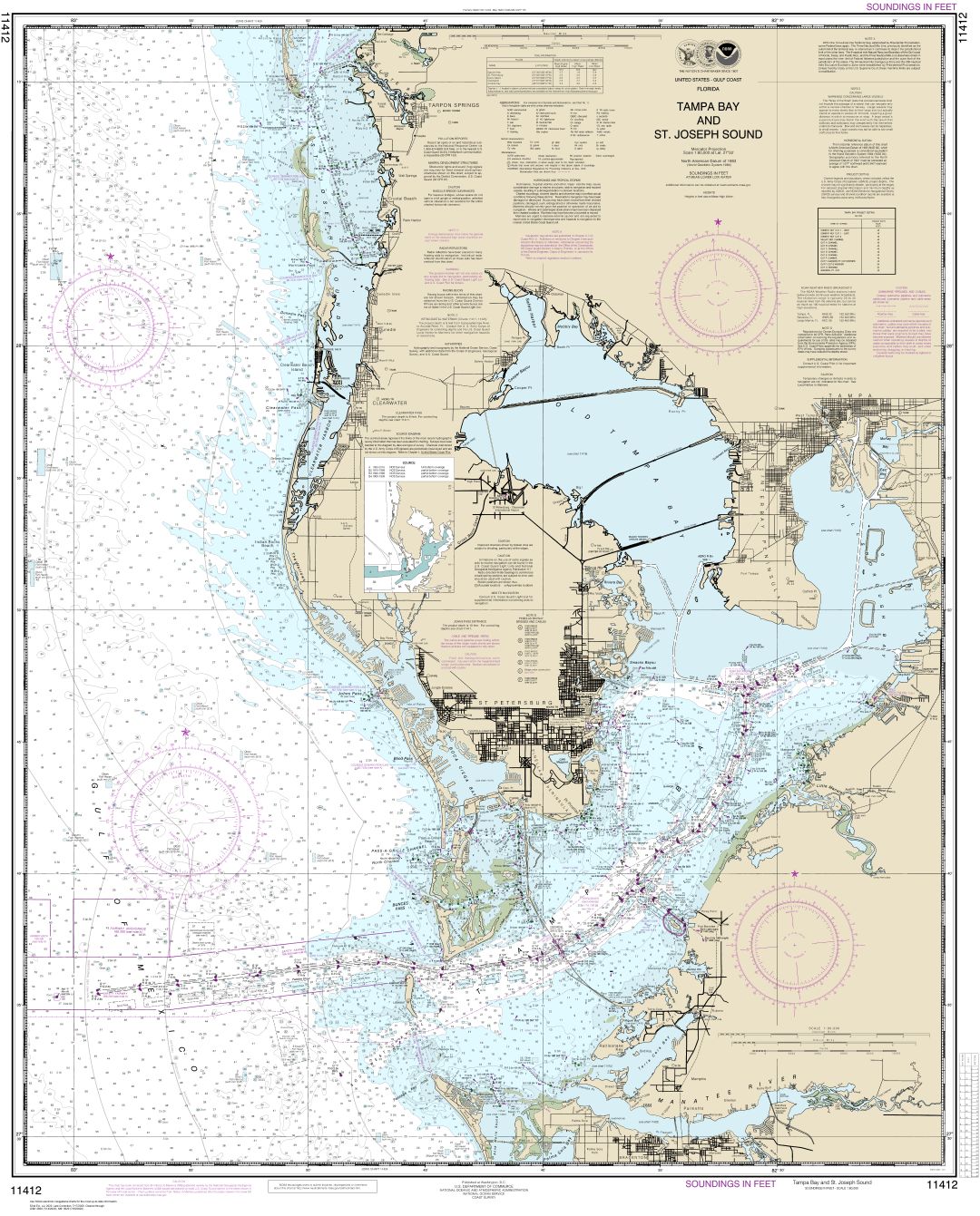 Tampa Bay and St. Joseph Sound | NOAA Chart 11412