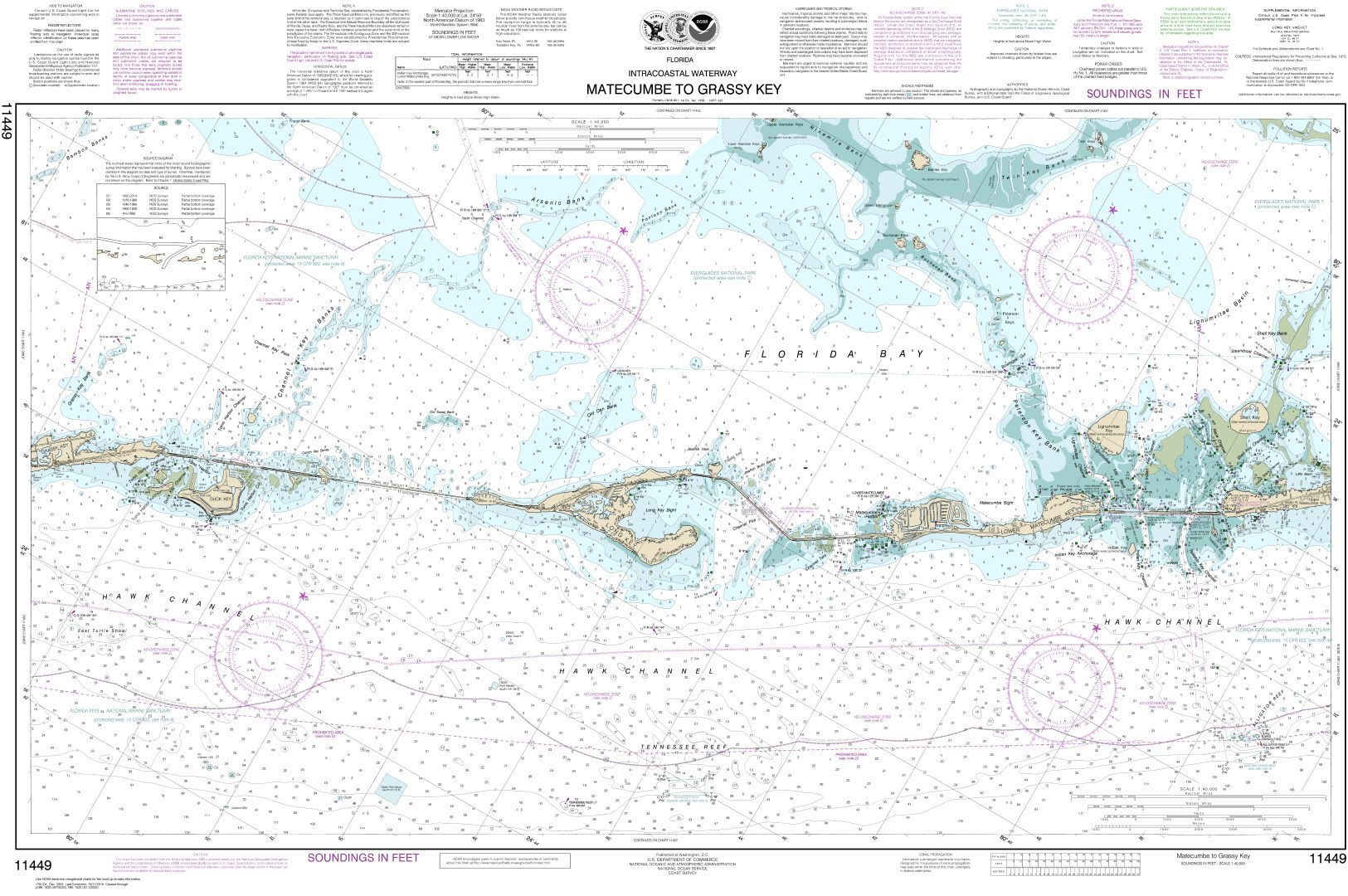 Intracoastal Waterway Matecumbe to Grassy Key | NOAA Chart 11449