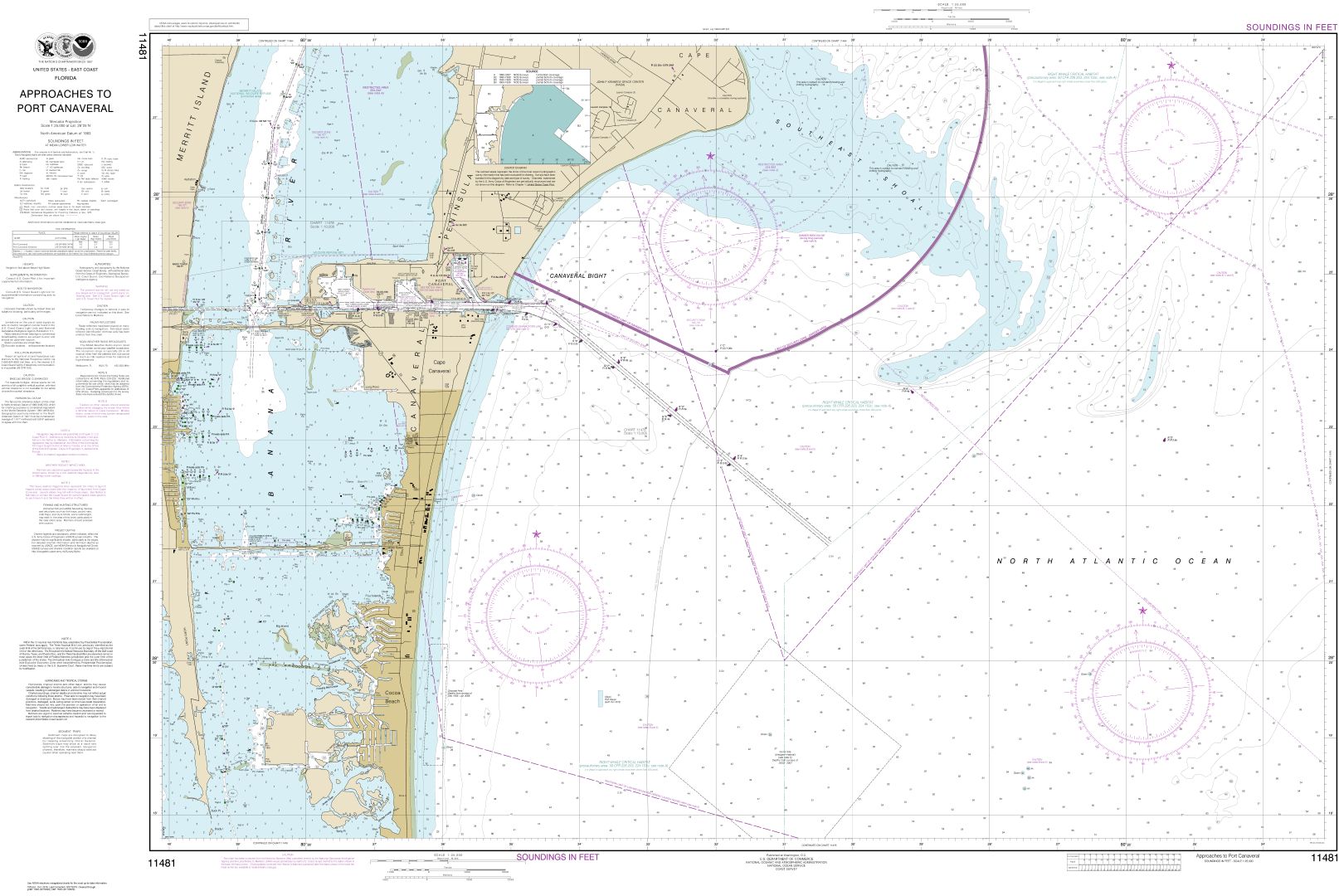 Approaches to Port Canaveral | Carte NOAA 11481