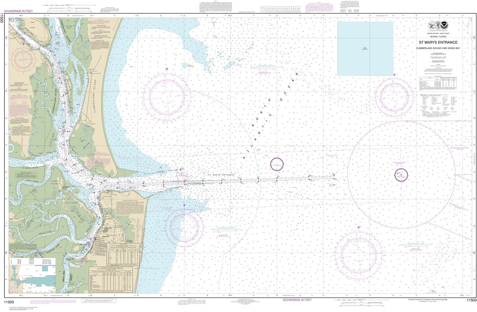 St. Marys Entrance Cumberland Sound and Kings Bay | NOAA Chart 11503