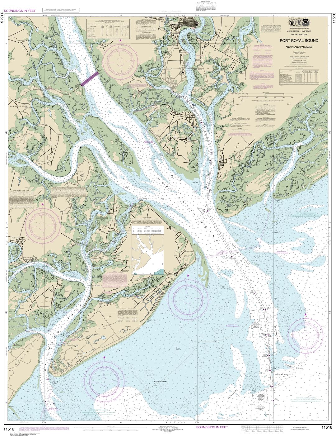 Port Royal Sound and Inland Passages | NOAA Chart 11516