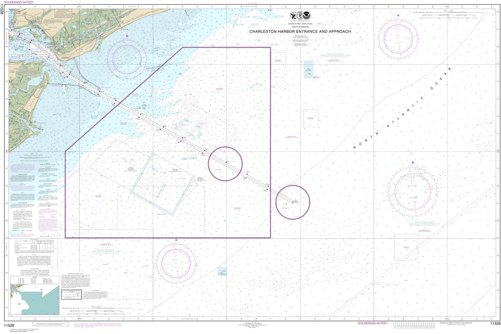 Charleston Harbor Entrance and Approach | NOAA Chart 11528
