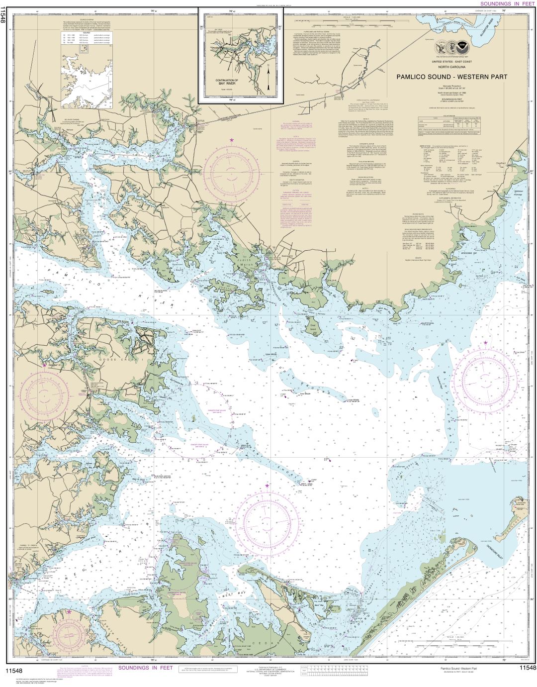 Pamlico Sound Western Part | NOAA Chart 11548