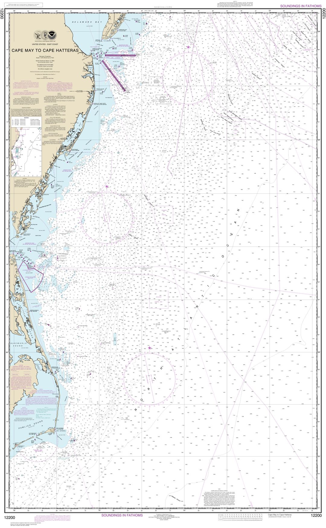 Cape May to Cape Hatteras | Carte NOAA 12200