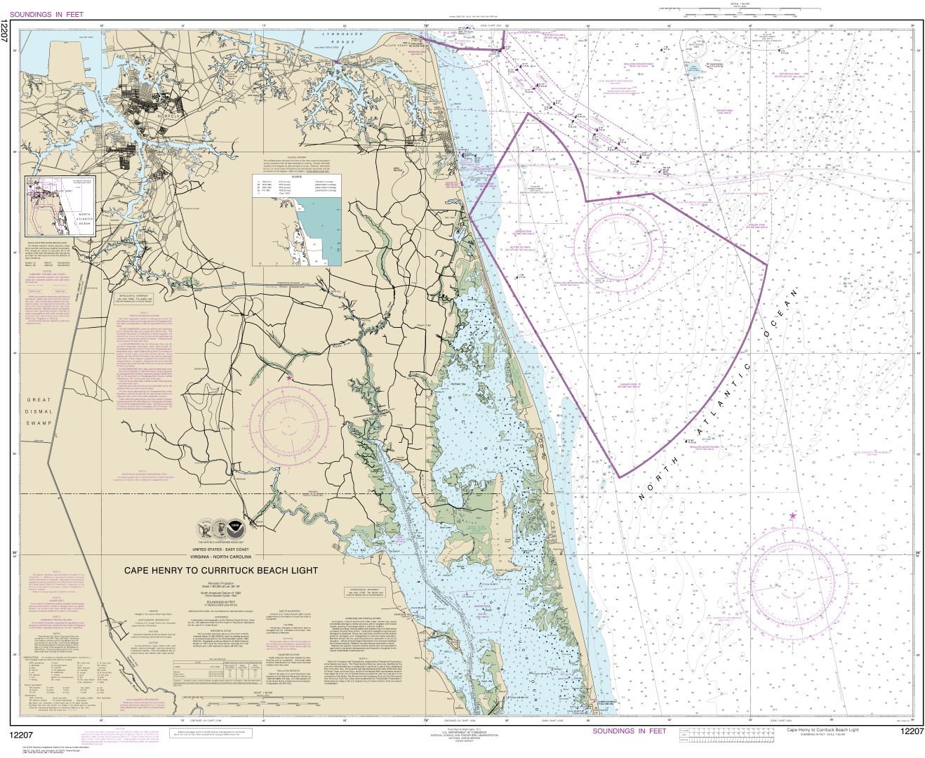 Cape Henry to Currituck Beach Light | NOAA Chart 12207