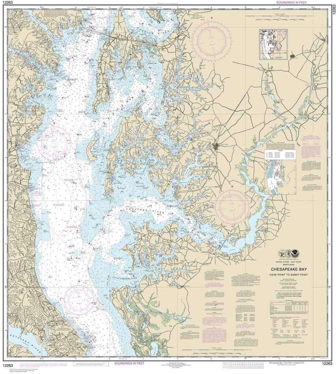 Chesapeake Bay Cove Point to Sandy Point | NOAA Chart 12263