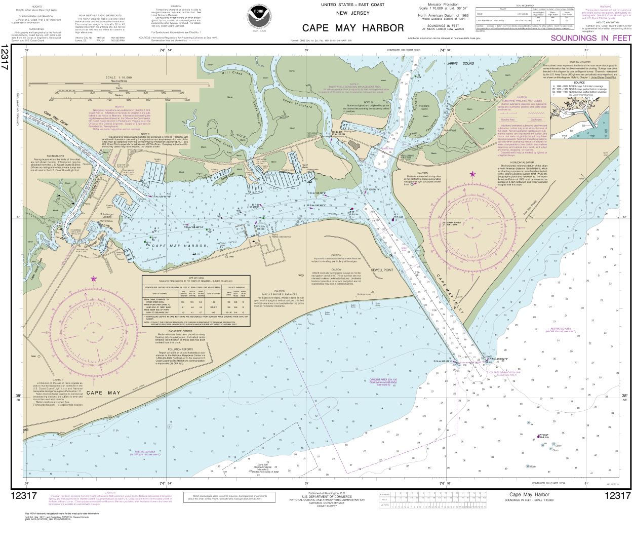Cape May Harbor | NOAA Chart 12317