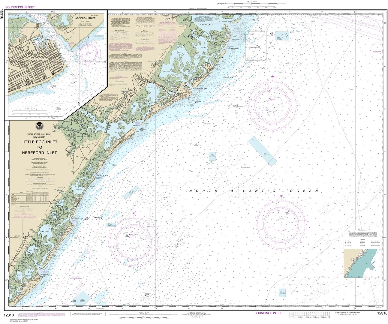 Little Egg Inlet to Hereford Inlet;Absecon Inlet | NOAA Chart 12318