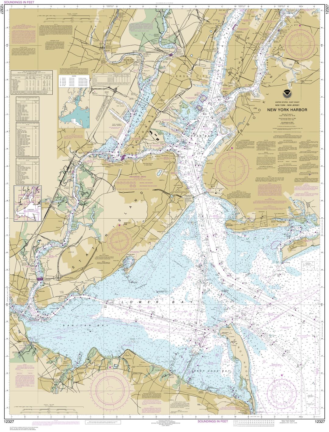 New York Harbor | Carte NOAA 12327