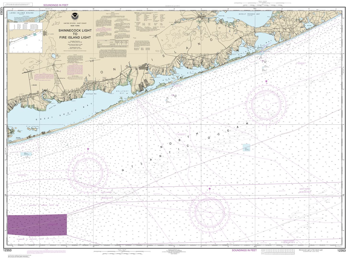 Shinnecock Light to Fire Island Light | NOAA Chart 12353