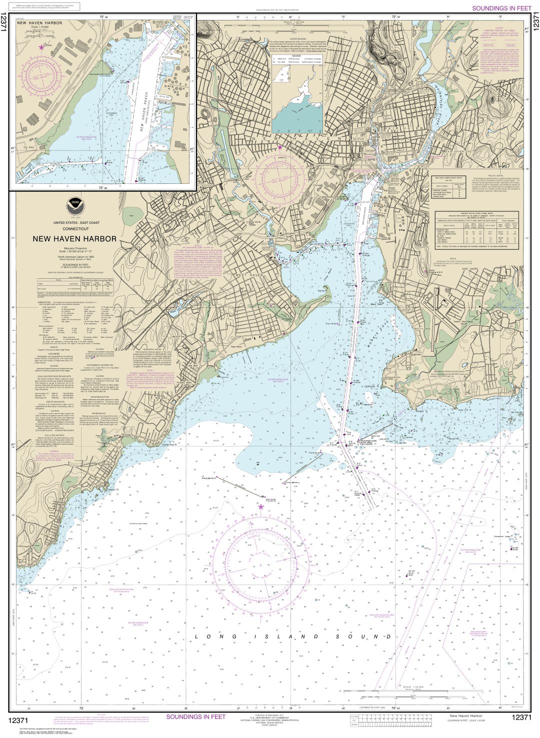 New Haven Harbor;New Haven Harbor (Inset) | NOAA Chart 12371