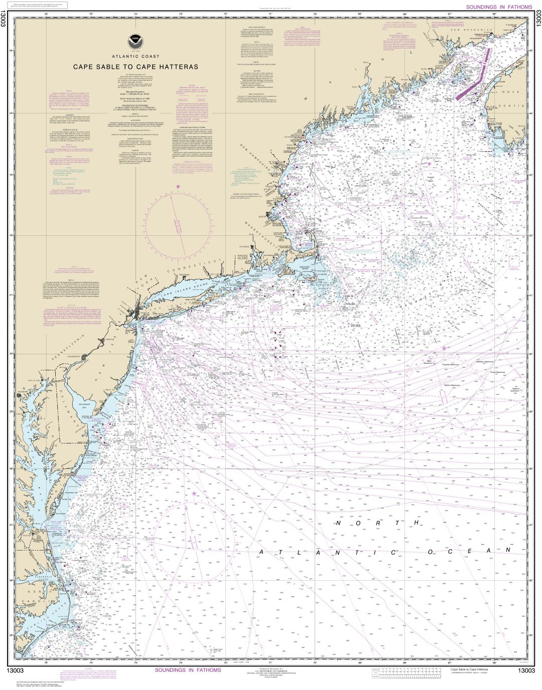 Cape Sable to Cape Hatteras | NOAA Chart 13003
