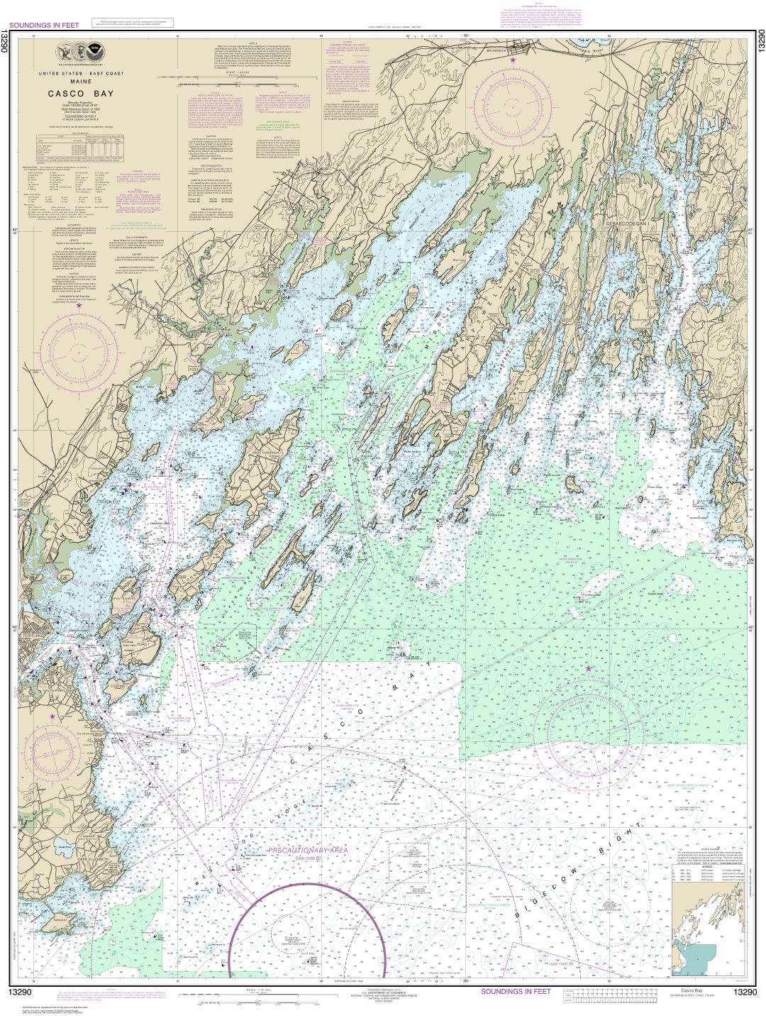 Casco Bay | NOAA Chart 13290