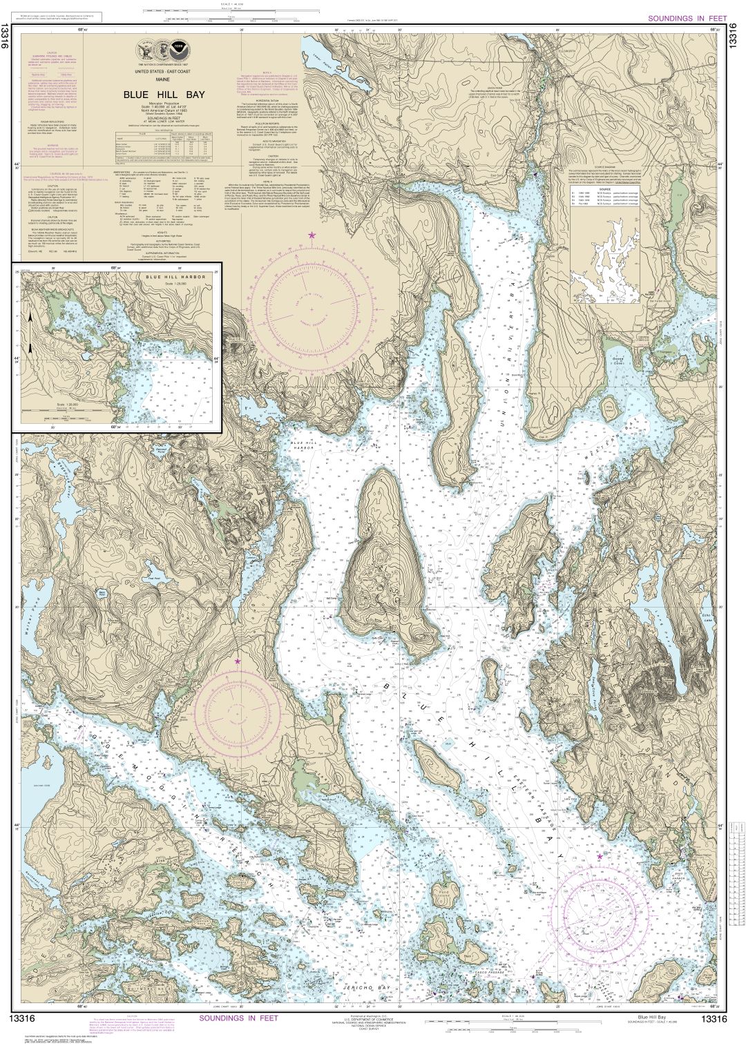 Blue Hill Bay;Blue Hill Harbor | NOAA Chart 13316