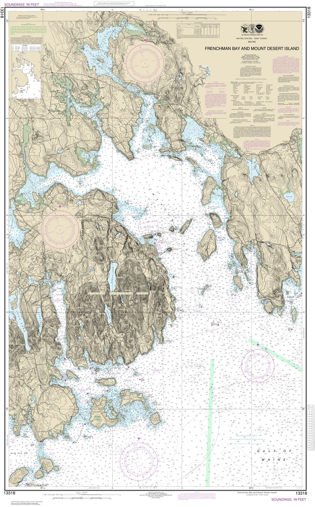 Frenchman Bay and Mount Desert lsland | NOAA Chart 13318
