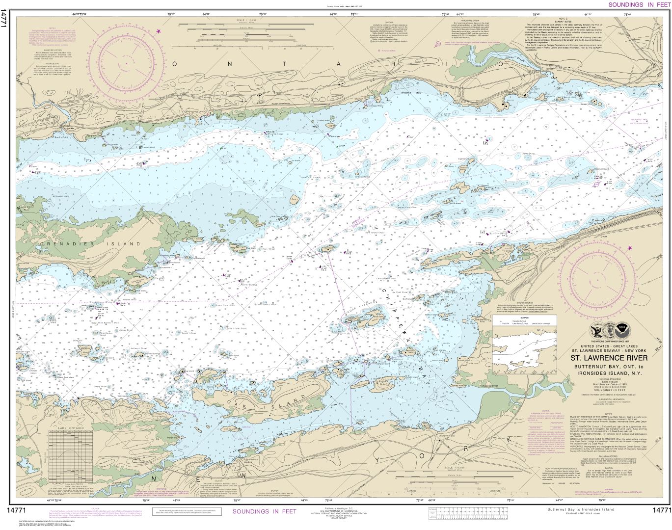 Butternut Bay, Ont., to Ironsides l., N.Y. | Carte NOAA 14771