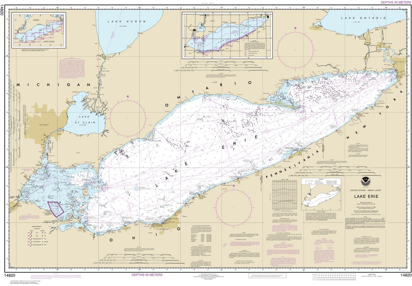 Lake Erie | Carte NOAA 14820