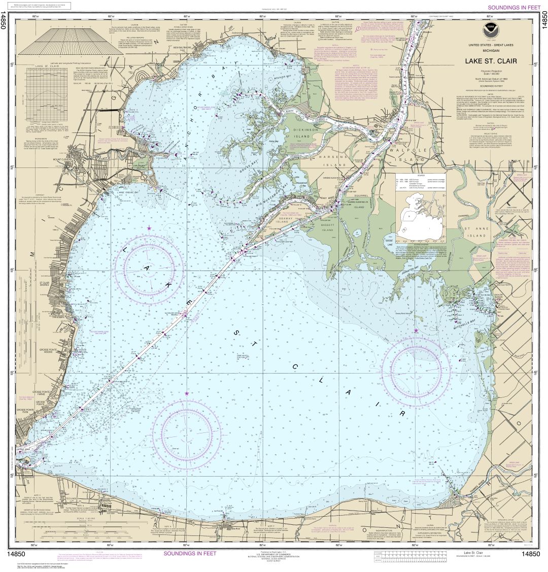 Lake St. Clair | NOAA Chart 14850