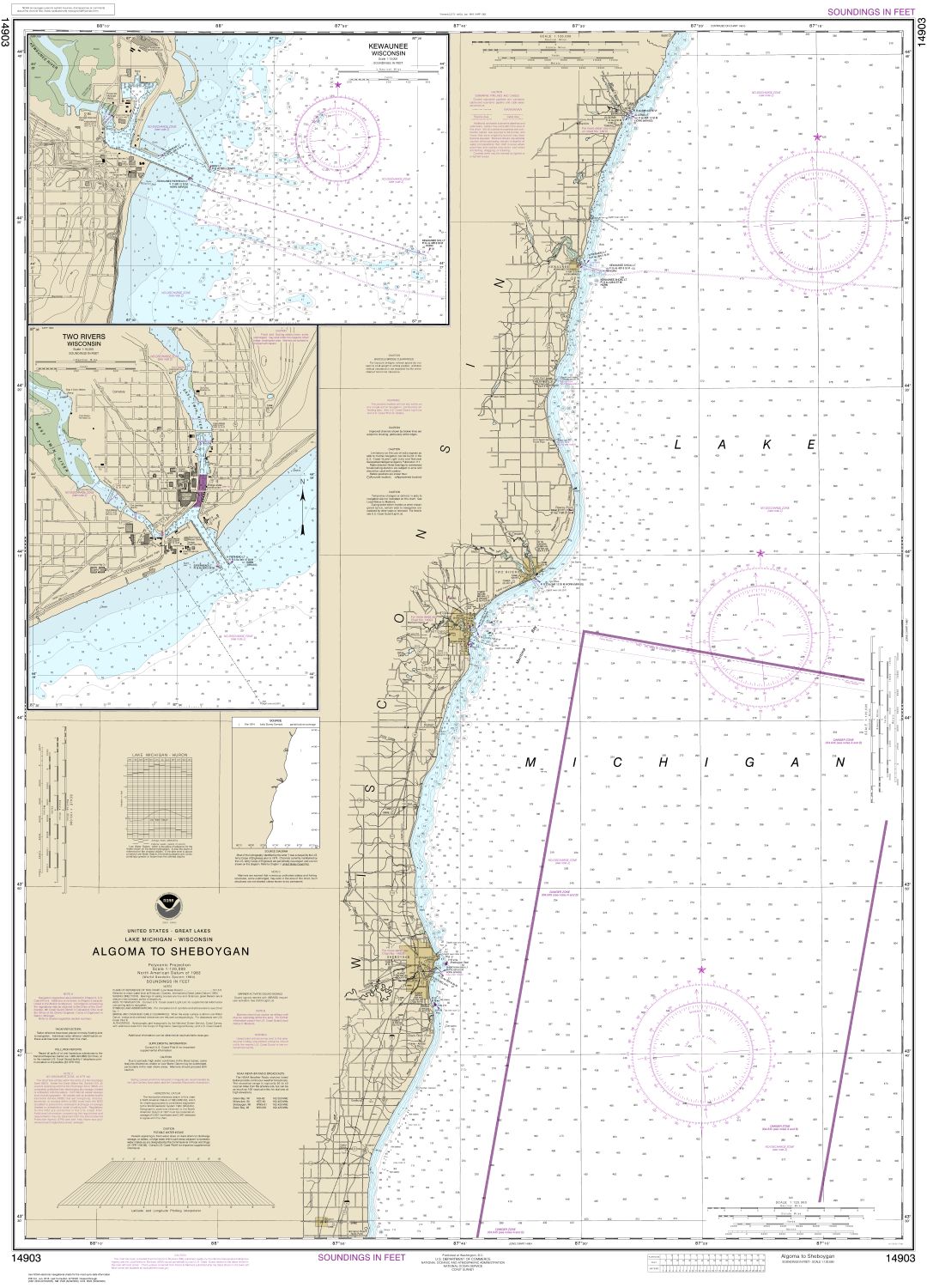 Algoma to Sheboygan;Kewaunee;Two Rivers | NOAA Chart 14903
