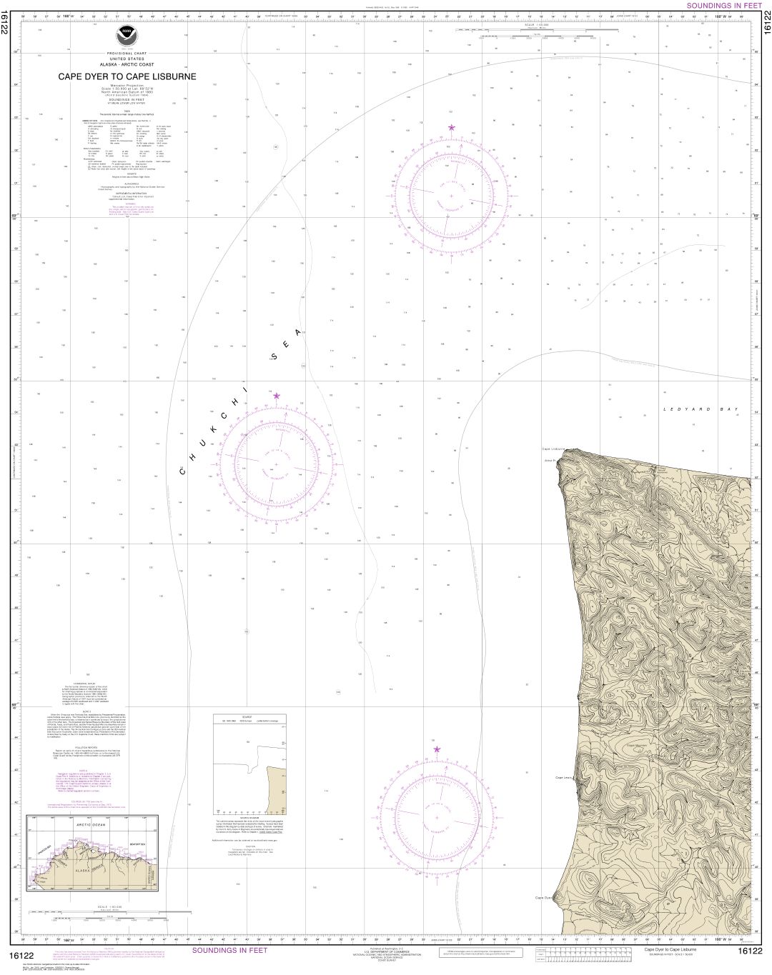 Cape Dyer to Cape Lisburge | NOAA Chart 16122