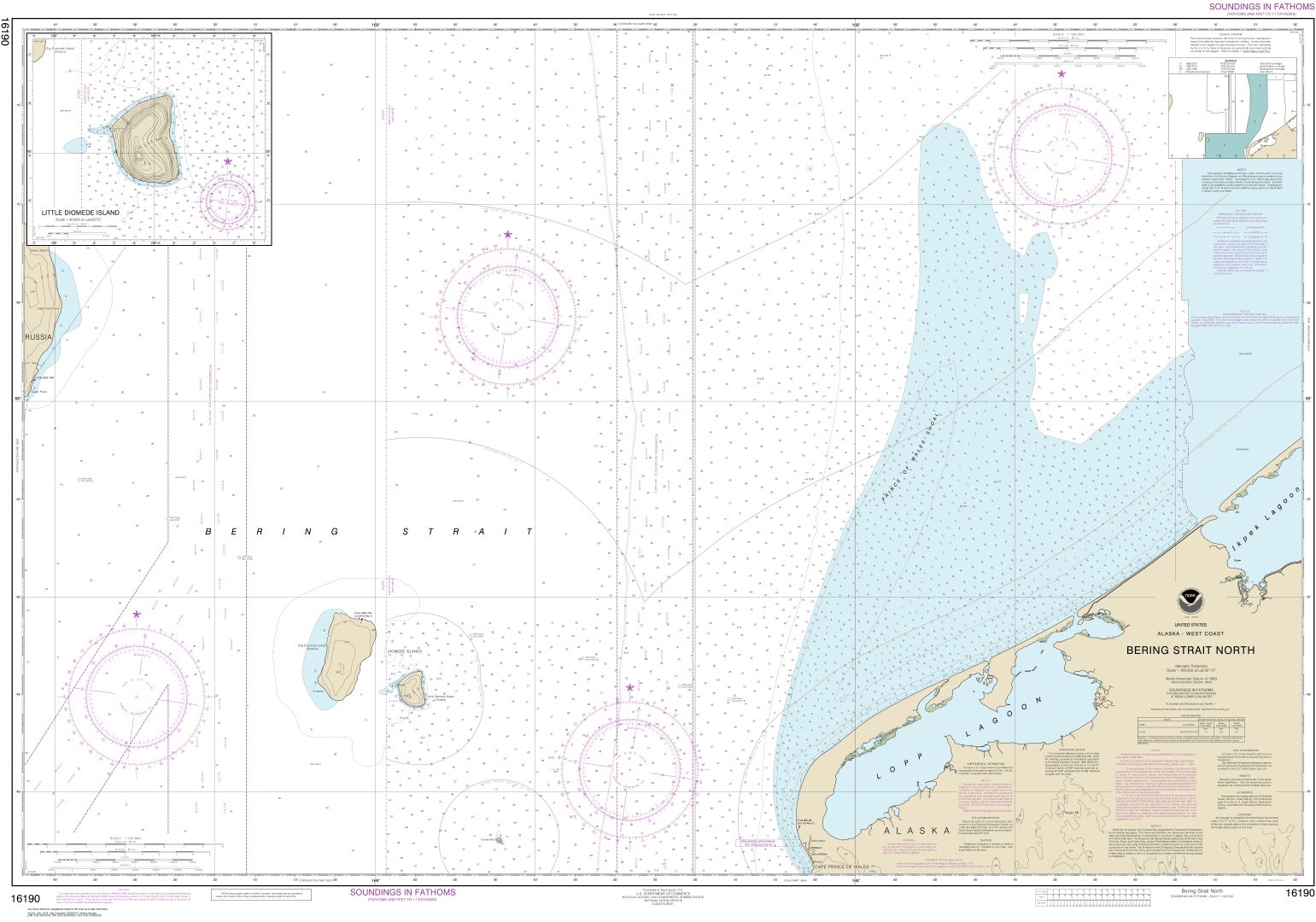 Bering Strait North;Little Diomede Island | NOAA Chart 16190