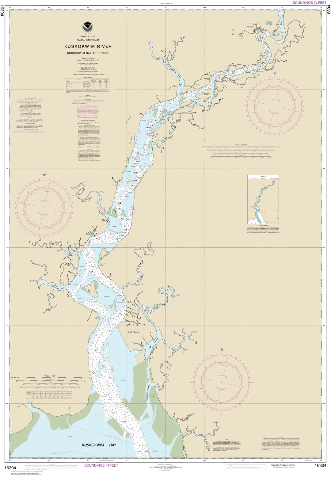 Kuskokwim Bay to Bethel | NOAA Chart 16304