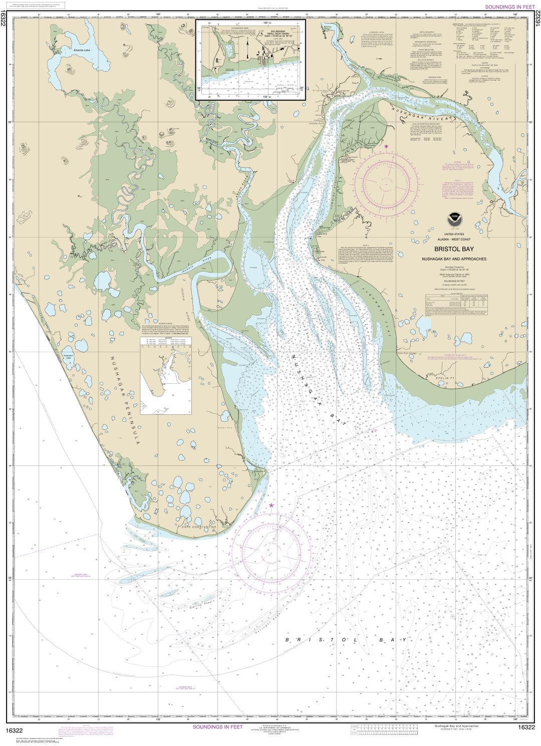 Bristol Bay-Nushagak B and approaches | NOAA Chart 16322