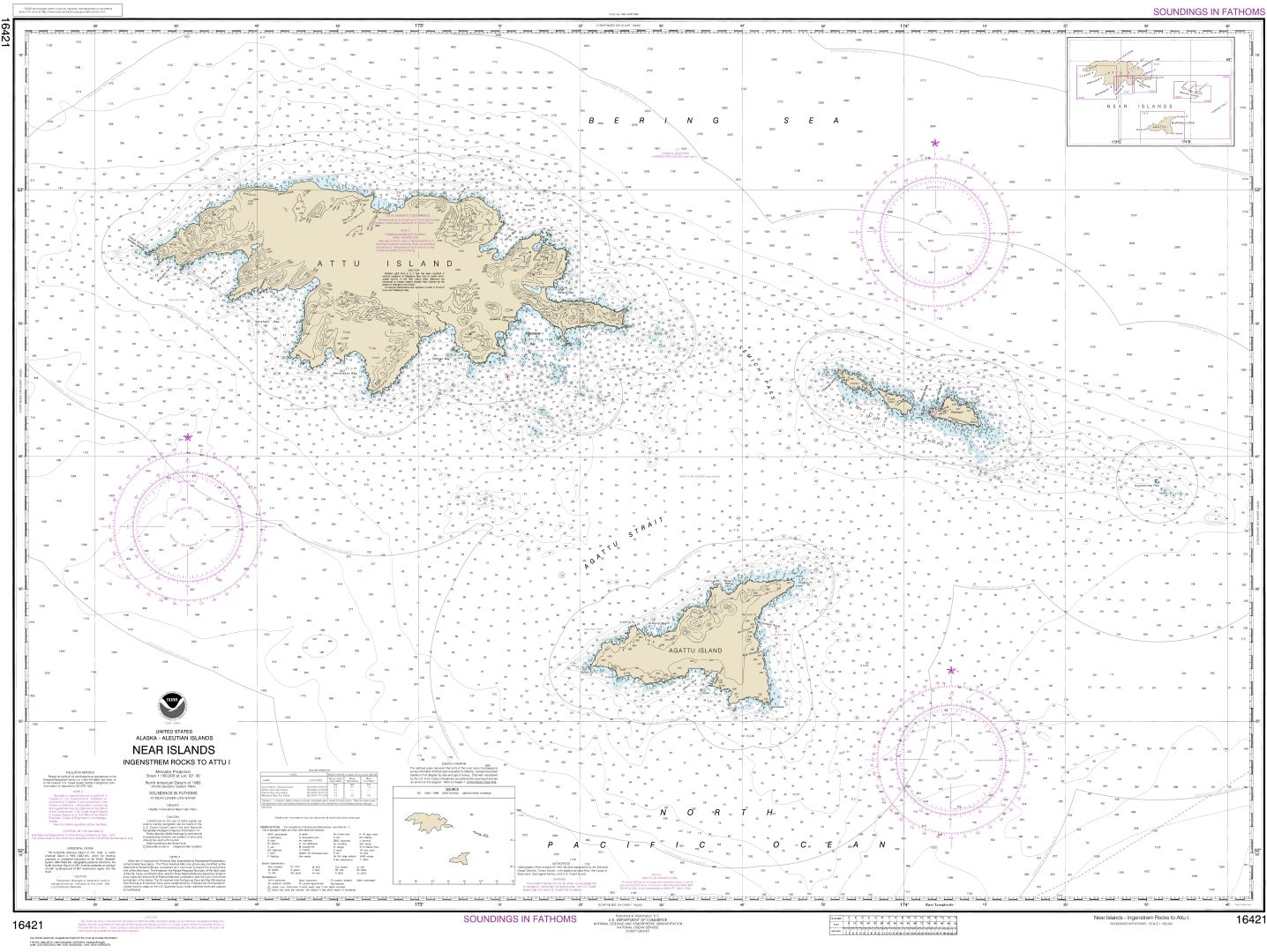 Ingenstrem Rocks to Attu Island | NOAA Chart 16421